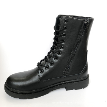 Cheap Factory Wholesale High Quality Black Genuine Full Leather Army Combat Boots Military High Ankle Army Boots For Men